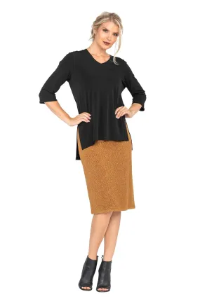 Mid Length Straight Skirt Lined