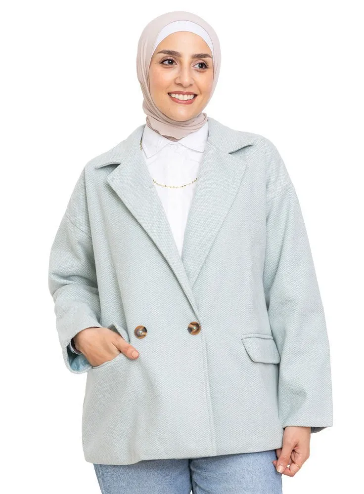 Mint RD-Jacquard Feather Blazer