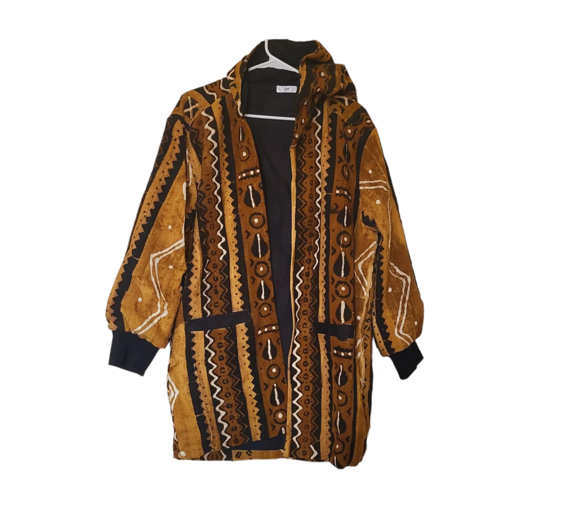 Mudcloth Bogolan Long Jacket Kimono Style