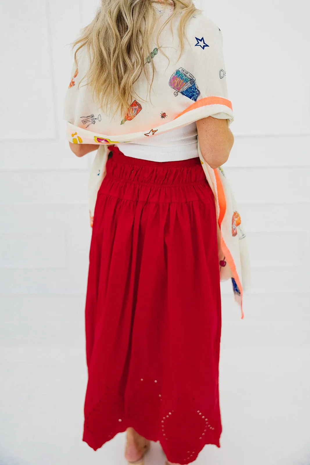 Rosalina Midi Skirt - Red