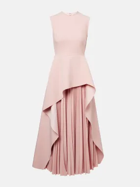 Severny pleated layered midi dress