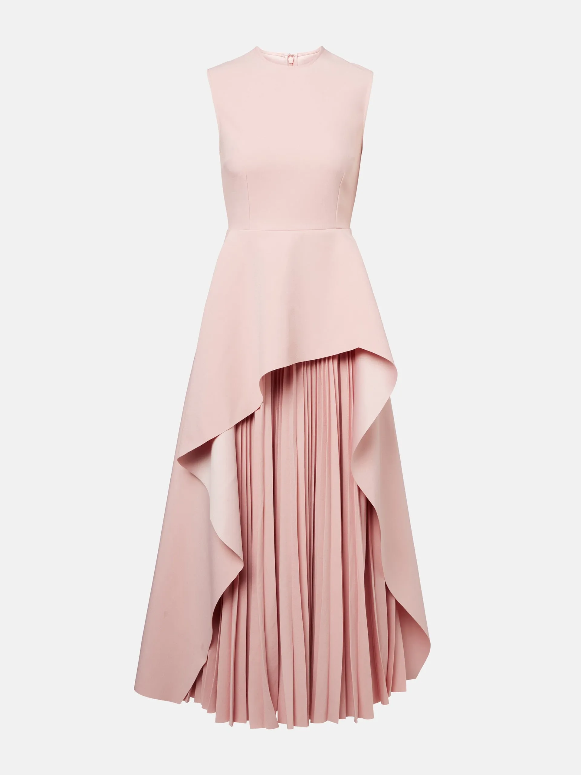 Severny pleated layered midi dress