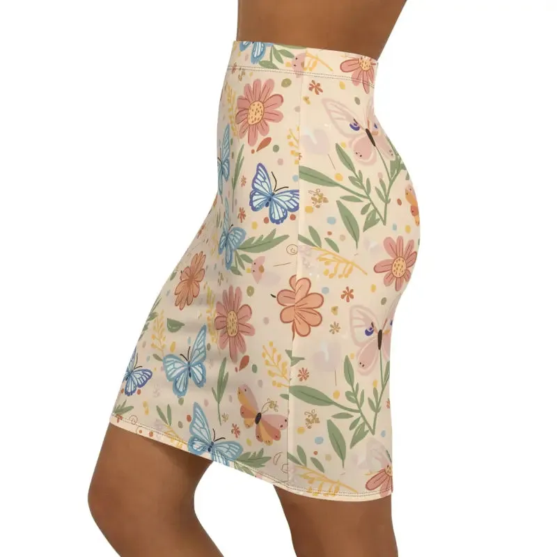 Sleek & Chic Dipaliz Pencil Skirt 4 Way Stretch