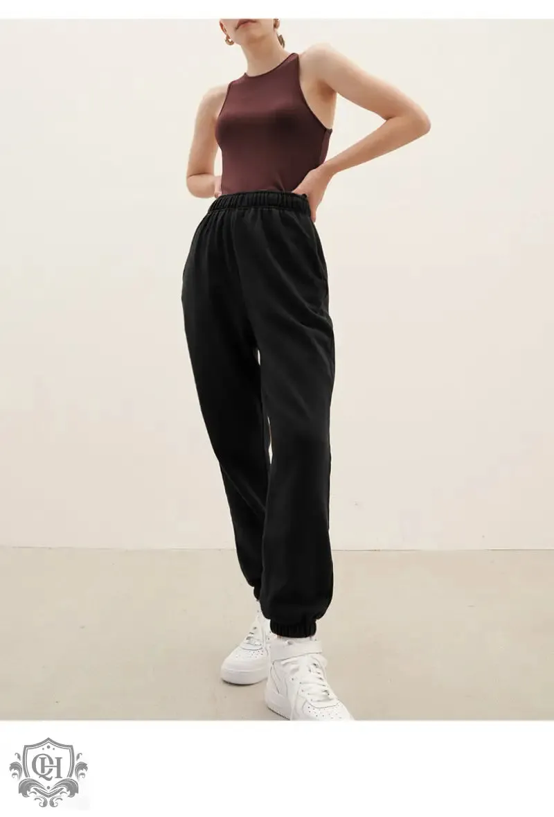 Solid Colour High Waist Sweatpants
