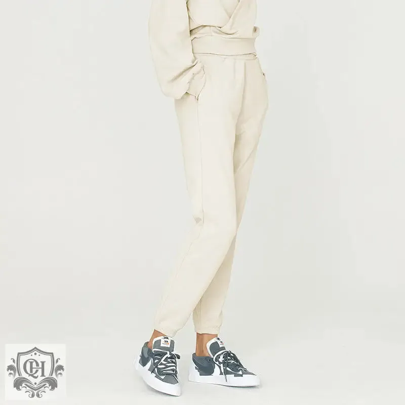 Solid Colour High Waist Sweatpants