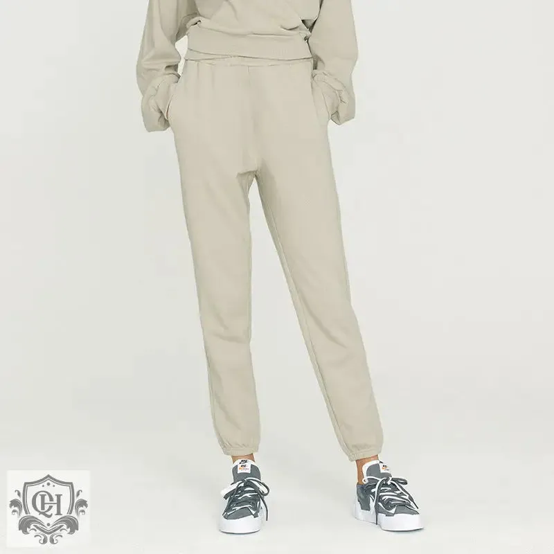 Solid Colour High Waist Sweatpants