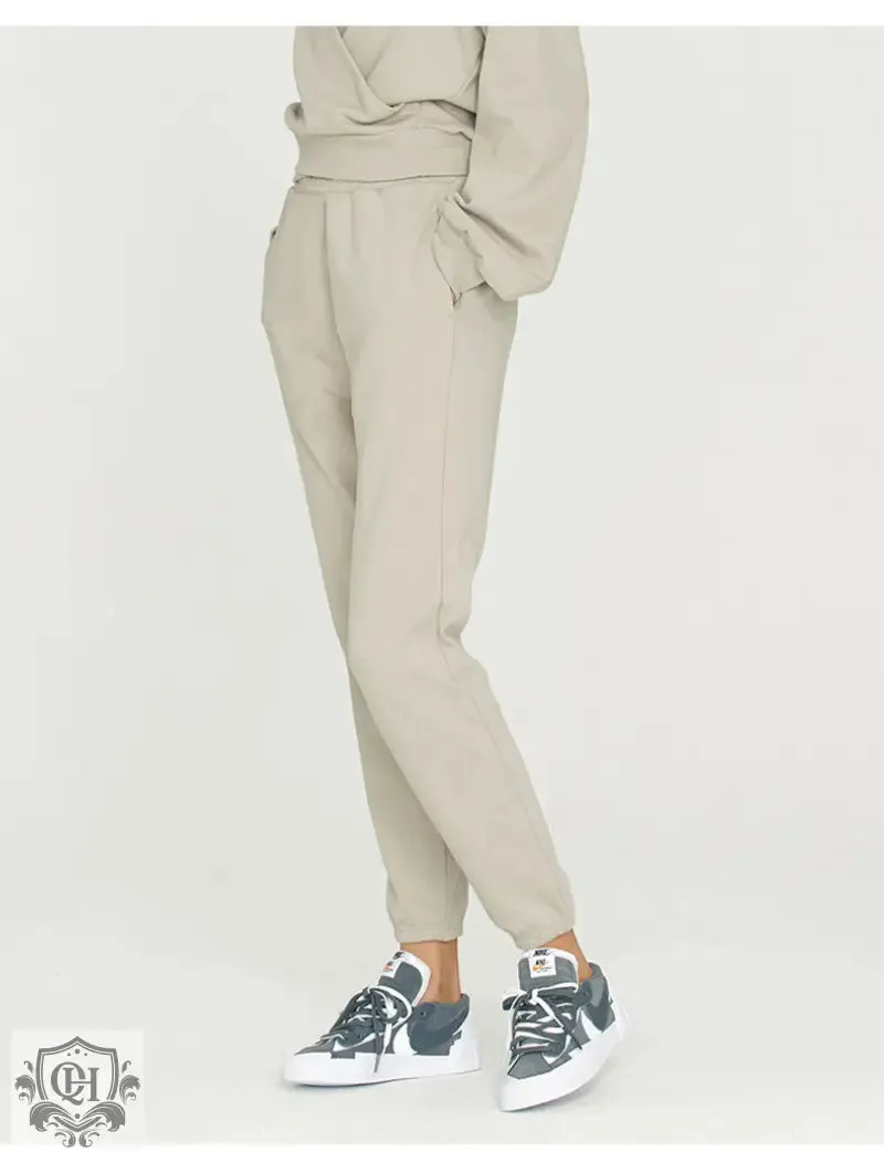 Solid Colour High Waist Sweatpants