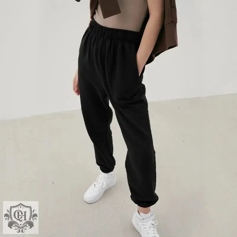 Solid Colour High Waist Sweatpants