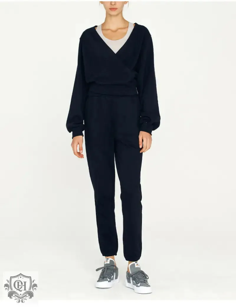 Solid Colour High Waist Sweatpants