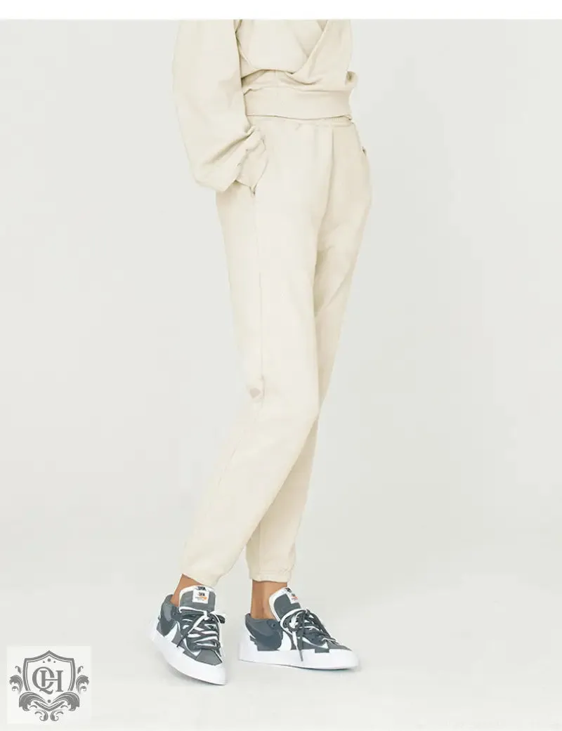 Solid Colour High Waist Sweatpants