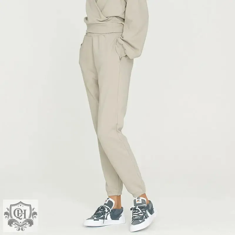 Solid Colour High Waist Sweatpants
