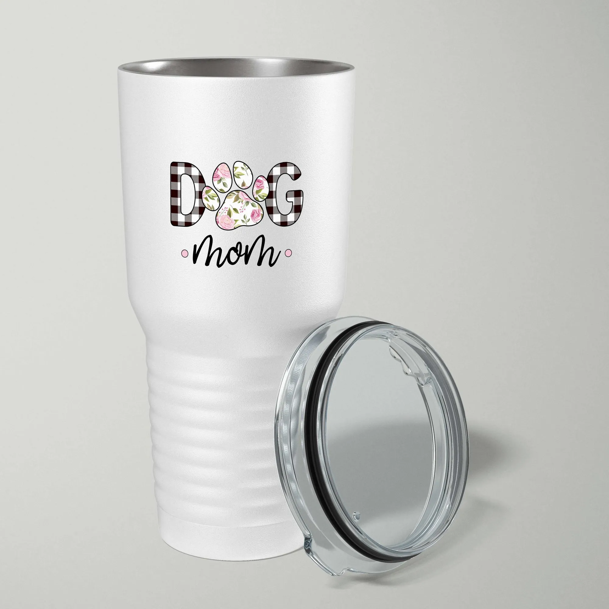 Stainless Steel Tumbler Pink Roses Design 20 oz