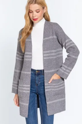 Stripe Sweater Cardigan
