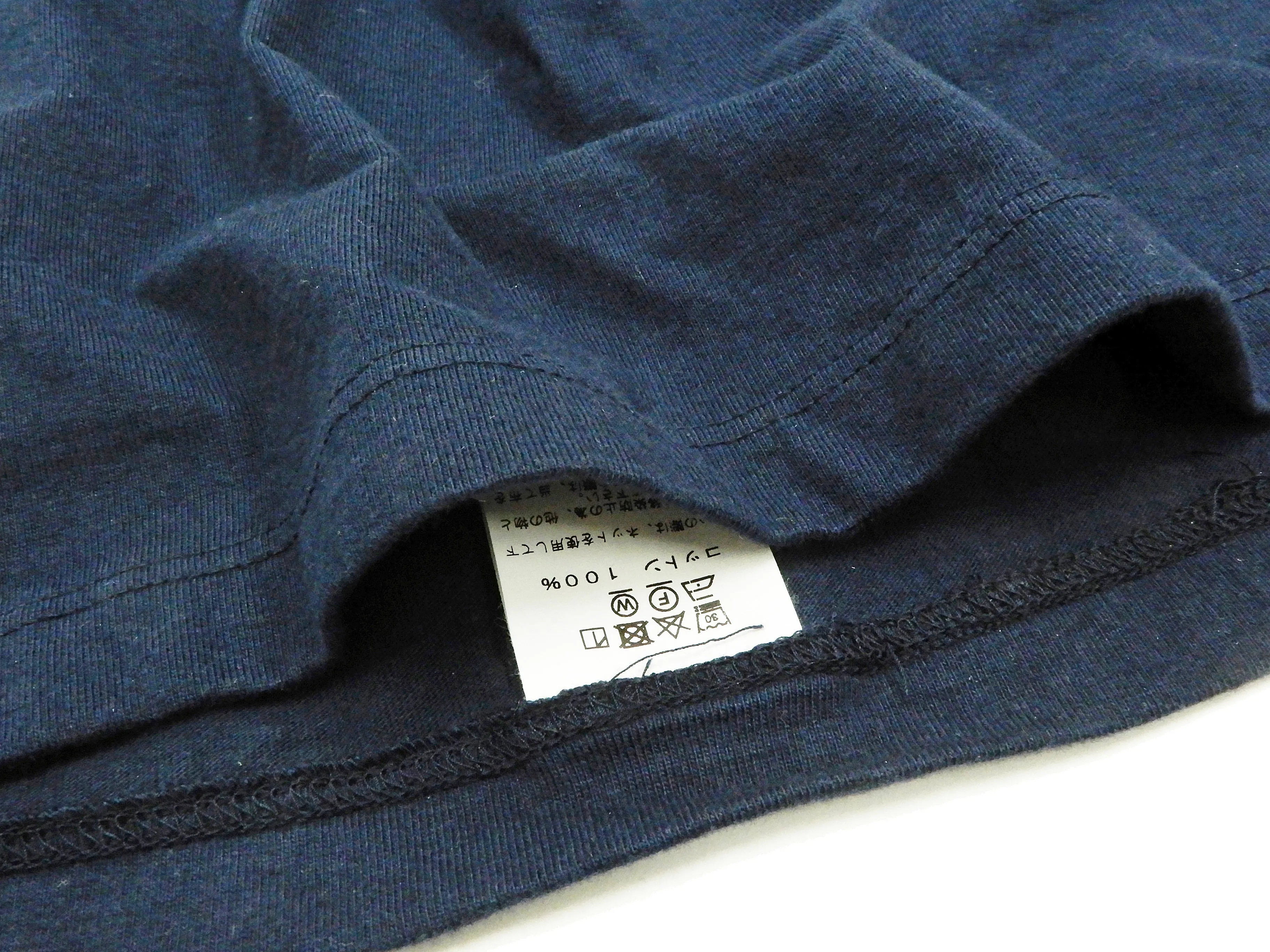 Whitesvill Plain T-shirt Men's Heavyweight Long Sleeve Pocket Tee WV68849 128 Dark-Blue