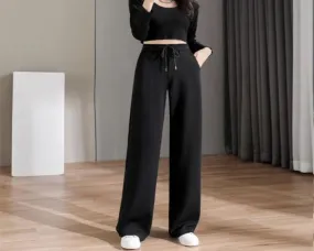 Wide Leg Elegant Full Length High Waist Pants