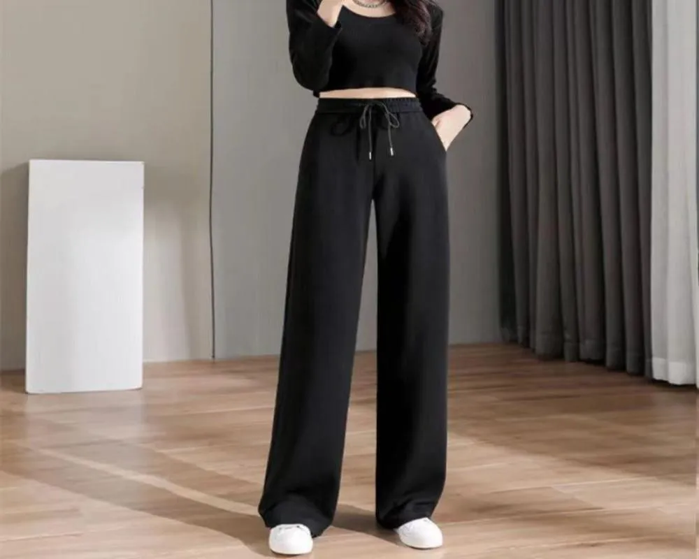 Wide Leg Elegant Full Length High Waist Pants