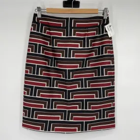 women Kate Spade Kate Spade x Florence Broadhurst Graphic Print Silk Blend Pencil Skirt Women's Size 6/Small Brown Multi Skirt 4