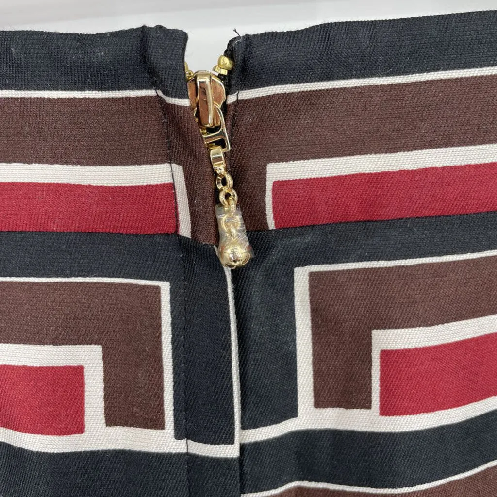 women Kate Spade Kate Spade x Florence Broadhurst Graphic Print Silk Blend Pencil Skirt Women's Size 6/Small Brown Multi Skirt 4