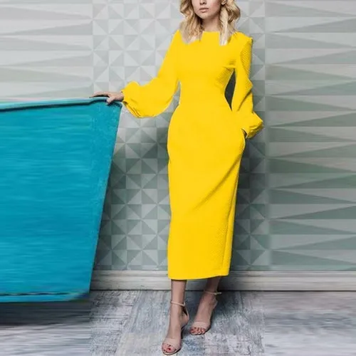Women's 2023 Casual Long Sleeve Party Bodycon Sheath Belted Dress