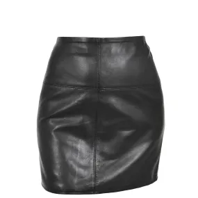 Women's Genuine Leather pencil Skirt
