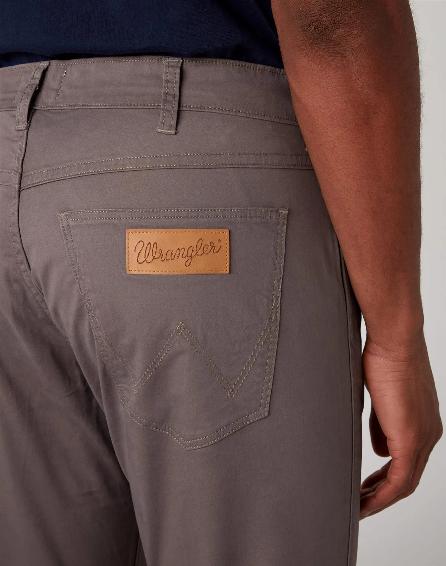 Wrangler Men's Greensboro Stretch Straight Leg Chino in Quiet Grey (W15QWA172) Size 34 - 46