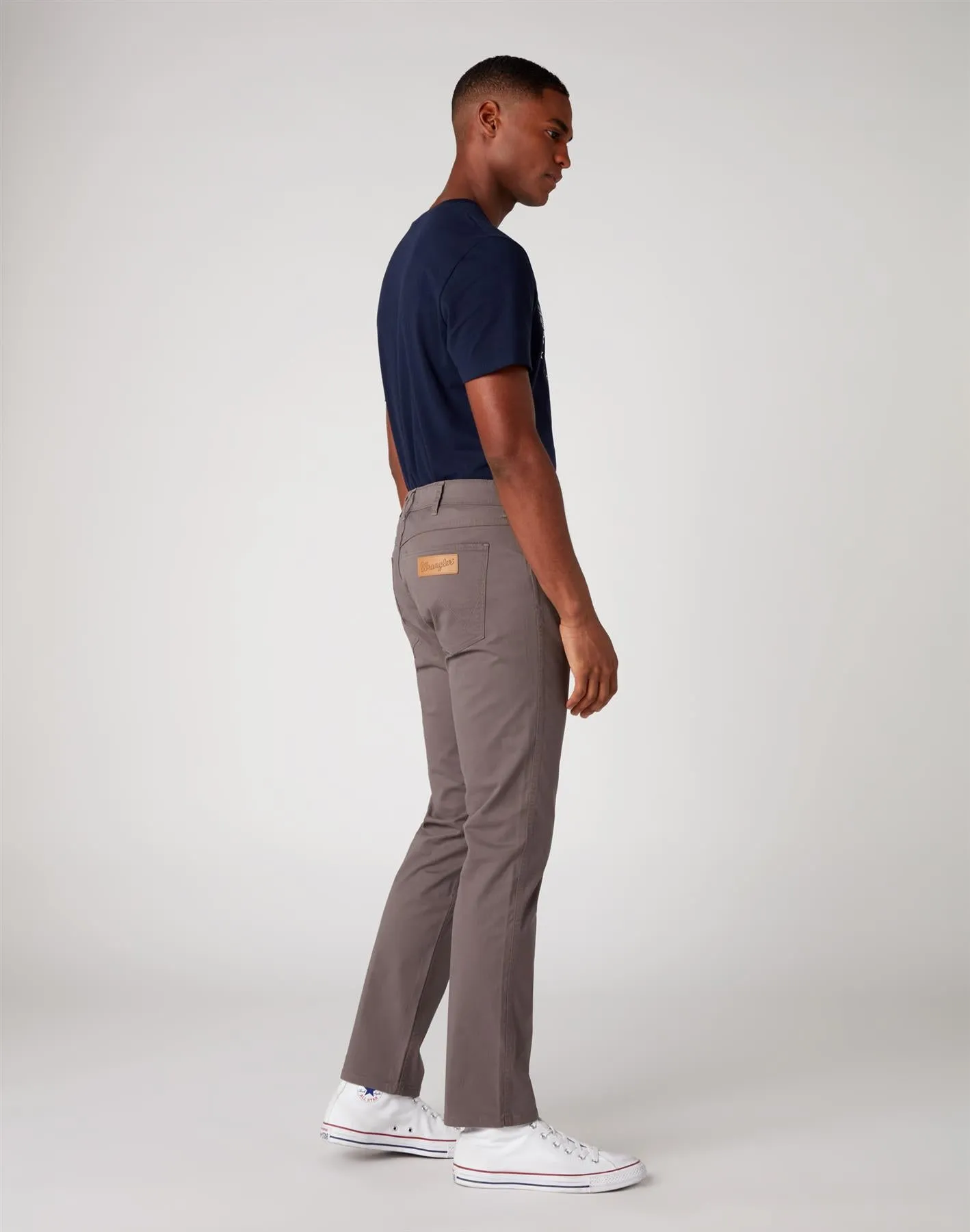 Wrangler Men's Greensboro Stretch Straight Leg Chino in Quiet Grey (W15QWA172) Size 34 - 46