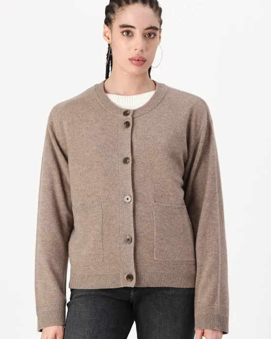 Yasanni Cardigan Taupe Grey